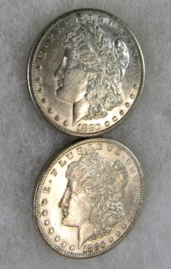 1880-S Morgan Silver Dollar Group of (2)