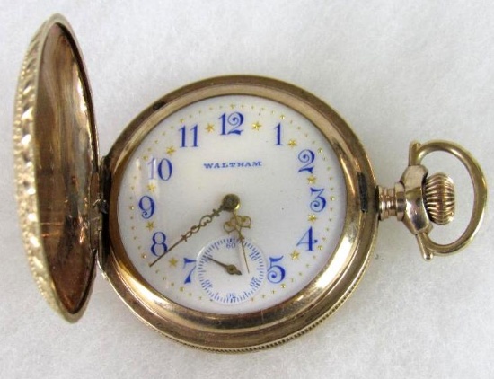 Antique Waltham 7 Jewel Pocket Watch w/ Fancy Dial
