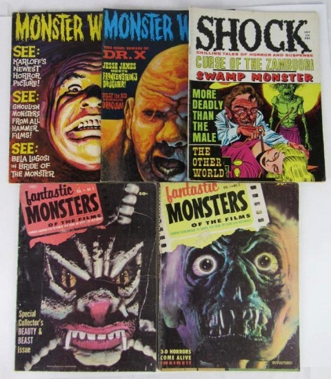 Monster Magazines Vintage Group of (5)