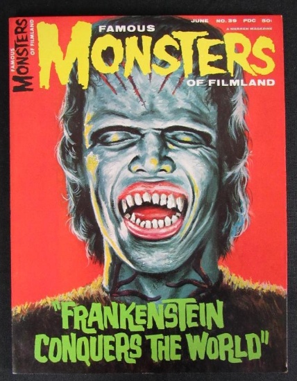 Famous Monsters of Filmland #39 (1966) Silver Age Frankenstein Beauty!