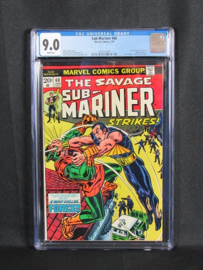 Sub-Mariner #68 (1974) Bronze Age Beauty! 1st Appearance Force CGC 9.0