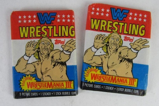 Lot (2) 1987 Topps WWF Wrestling Sealed Wax Packs