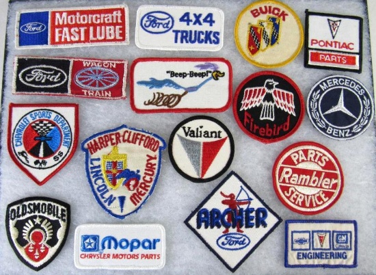 Excellent Lot Vintage Sewn Patches All Automotive-Buick, Mopar ...