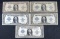 (5) 1923 $1 Silver Certificate Large Notes