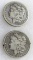 1882-S & 1899-O Morgan Silver Dollars