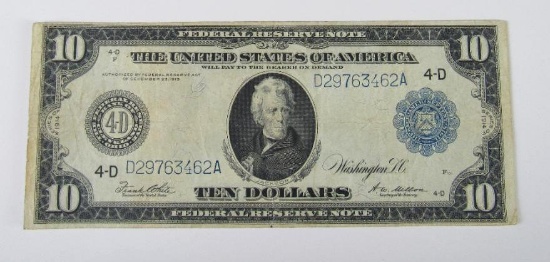 1914 $10 Federal Reserve Large Note