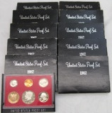 Lot (10) 1982 US Mint Proof Sets