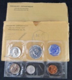 Lot (2) 1957 P Silver Mint Proof Sets in Original Envelope