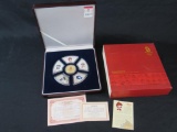 Rare Fuwa 2008 Beijing Olympics Sports Mascots 6 Medallion Boxed Set