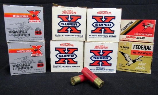 Lot 16 Ga Shotgun Shells Factory Ammo (180 Rounds) Winchester, Western ...