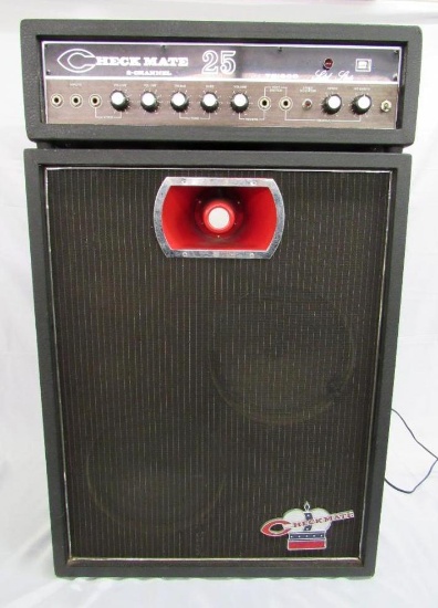 Outstanding Vintage Teisco (Japan) Checkmate 25 Solid State 2-Piece Guitar Amplifier