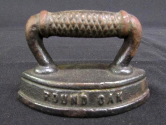 Antique Round Oak Stoves Cast Iron Advertising Paperweight