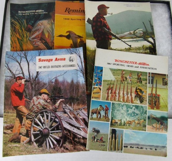 Lot (5) 1967-1970 Winchester, Savage, & Remington Catalogs