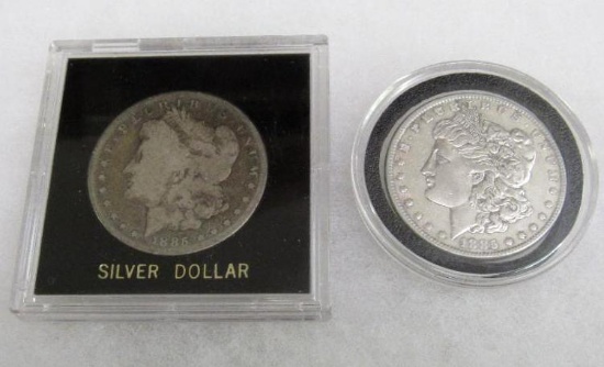 Lot (2) 1885 US Morgan $1.00 Silver Dollars