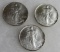 Lot (3) 1993 US .999 Silver Eagle Dollar Coins