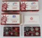 Lot (3) 2003, 2004, & 2005 US 90% Silver Proof Sets