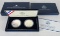 Box Set (2) 2001 Smithsonian American Buffalo US Silver Proof Bullion Coins MIB .999