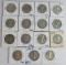 Lot (15) 1937-1947 Mixed Date Walking Liberty Silver Half Dollars