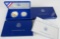 1986 Liberty Ellis Island US Silver Dollar & Half Coin Set MIB