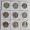 Lot (9) 1955, 1959 & 1959-D Franklin Silver Half Dollars