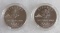 Lot (2) 2002 Winter Olympics Silver $1.00 Coins. Proof & UNC