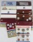 Lot (10) 1984 - 1998 US P & D Mint UNC Coins Sets in Original Envelope