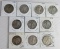 Lot (10) 1944-1947 Walking Liberty Silver Half Dollars