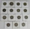 Lot (15) 1899-1926 Barber & Standing Liberty Silver Quarters