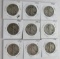 Lot (9) 1917-1920 Walking Liberty Silver Half Dollars