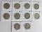 Lot (10) 1960, 1960-D, 1961, & 1961-D Franklin Silver Half Dollars