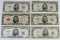 Lot (6) $5 Red Seal Notes- 1928, 1953, 1963