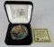 2001 Painted Christmas US Silver Eagle Bullion Coin MIB .999