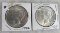 1922 & 1925 Peace Silver Dollars