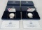 Lot (2) 2002 US Military Academy Bicentennial Silver Dollar Proof Coins MIB