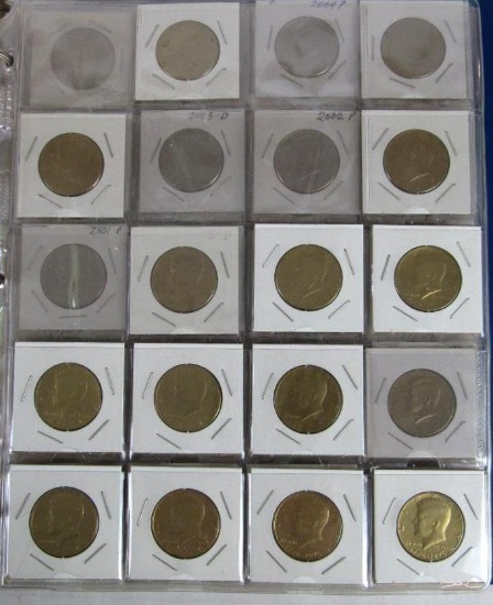 Estate Fresh Lot (85) 1971 - 2004 US Kennedy .50 Half Dollars w/ Gold Tone