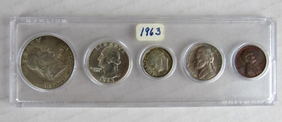 1963 US Silver Coin Set in Whitman Holder (Uncirculated)