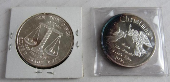 (2) .999 Pure Silver 1oz. Rounds
