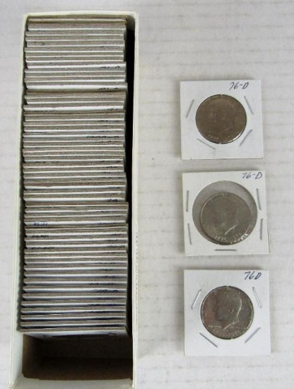 Estate Fresh Lot (59) 1971 - 1976 US Kennedy .50 Half Dollars