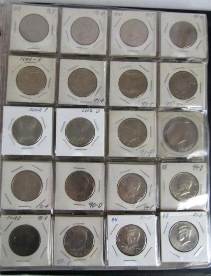Estate Fresh Lot (42) 1977 - 2002 US Kennedy .50 Half Dollars