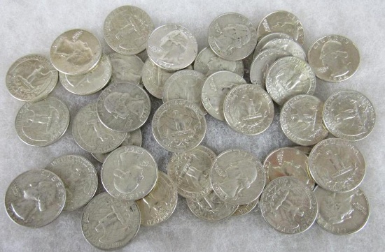 Roll (40) 1964-D Silver Washington Quarters ($10 Face)