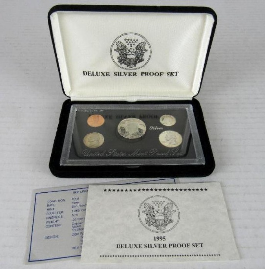 1995 US Mint Premier (Black Box) Silver Proof Set