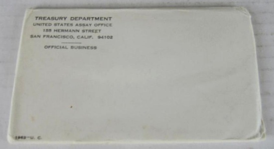 Sealed 1963 P & D Silver Mint UNC Sets in Original Envelope