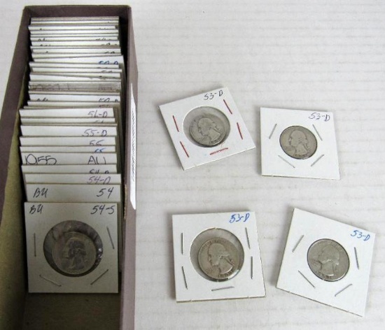 Lot (37) 1953-1961 Silver Washington Quarters