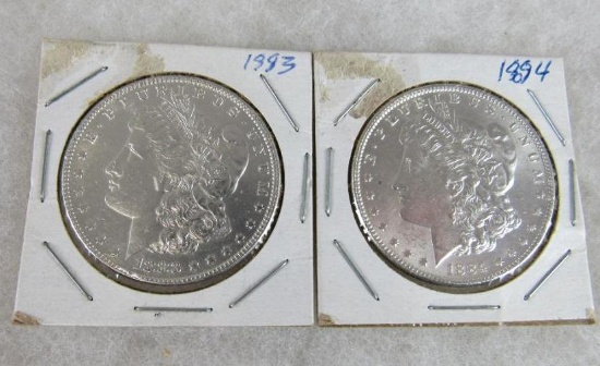 1883 & 1884 Morgan Silver Dollars