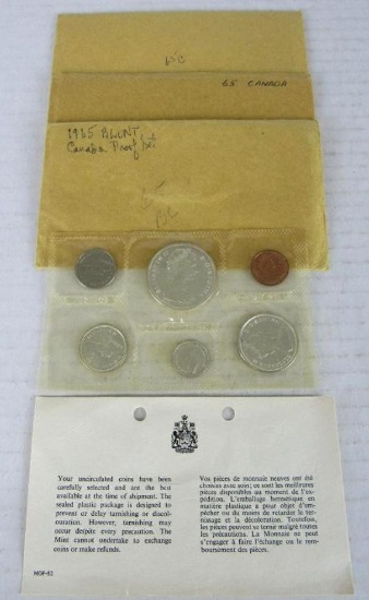 Lot (3) 1965 Canadian Silver Mint Sets in Original Envelope