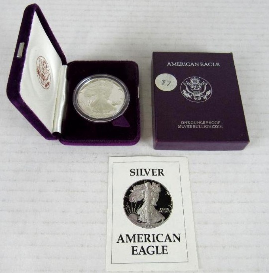1987 US Silver Eagle Bullion Coin MIB .999