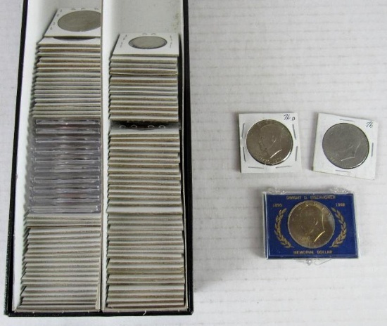 Lot (100) US Eisenhower, Sacagawea, & Susan B. $1.00 Dollar Coins