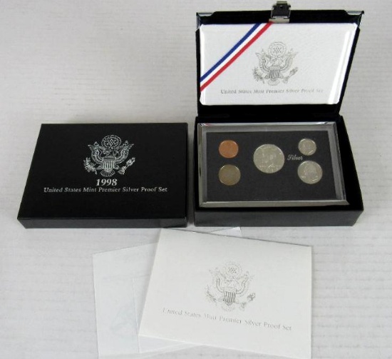 1998 US Mint Premier (Black Box) Silver Proof Set MIB