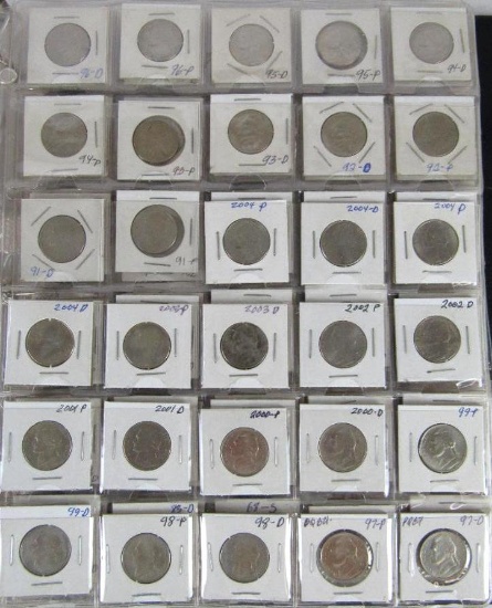 Estate Fresh Lot (150) 1942 - 2004 US Jefferson .05 Nickels w/ Proofs