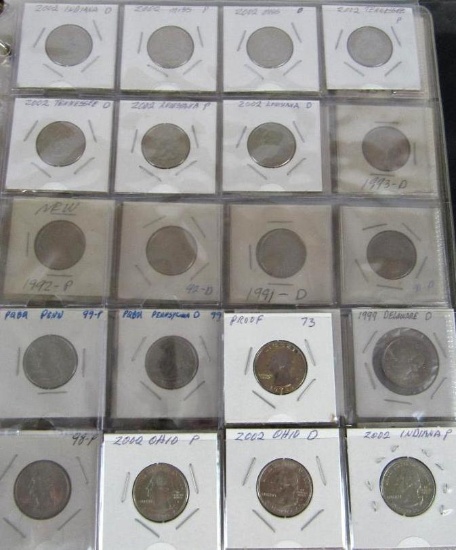 Estate Fresh Lot (72) 1965 - 2002 US Washington .25 Quarters w/ Proofs & States